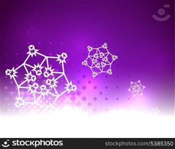 Purple vector snow Christmas background