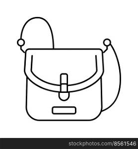 purse bag woman line icon vector. purse bag woman sign. isolated contour symbol black illustration. purse bag woman line icon vector illustration