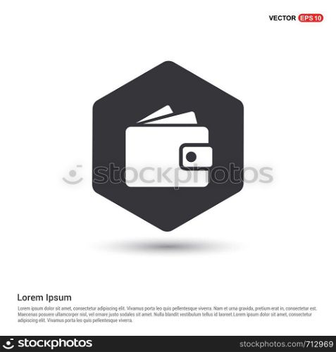 purse icon Hexa White Background icon template - Free vector icon