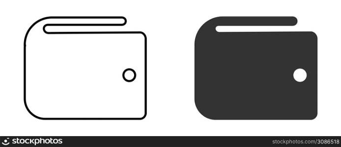 Purse icon. Portmanteau illustration symbol. Sign wallet vector.