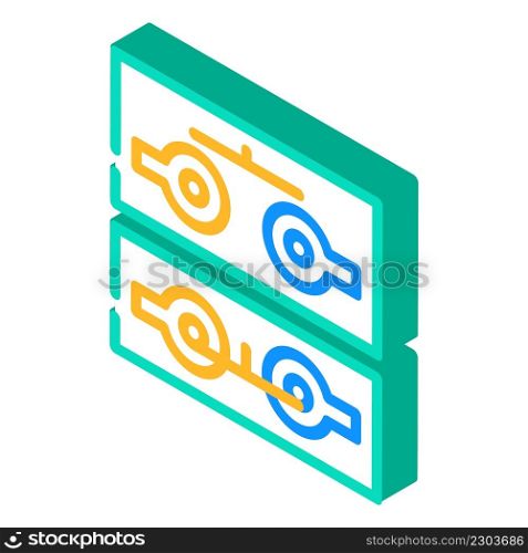 push button switch mechanism isometric icon vector. push button switch mechanism sign. isolated symbol illustration. push button switch mechanism isometric icon vector illustration