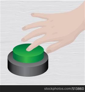 Push Launch button vector illustration. Business motivation Opportunity conept