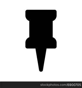 push pin, icon on isolated background