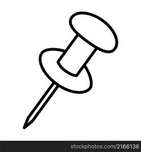 Push pin icon vector sign and symbol on trendy design