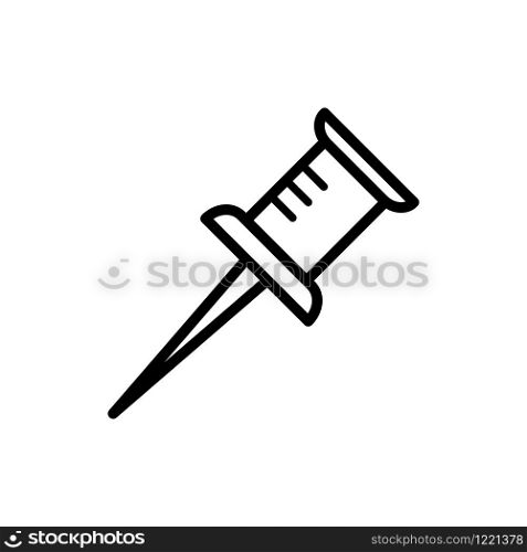 push pin stationery icon vector design template