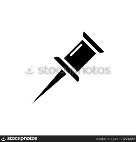 push pin stationery icon vector design template