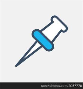 pushpin icon vector filled color style