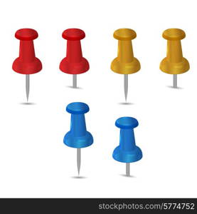 pushpin on a white background