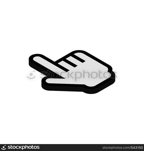 Put cursor icon in isometric 3d style isolated on white background. Put cursor icon, isometric 3d style