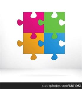 Puzzle abstract illustration concept. + EPS8 vector file