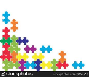Puzzle background template vector