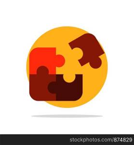 Puzzle, Business, Jigsaw, Match, Piece, Success Abstract Circle Background Flat color Icon