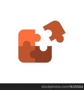 Puzzle, Business, Jigsaw, Match, Piece, Success  Flat Color Icon. Vector icon banner Template