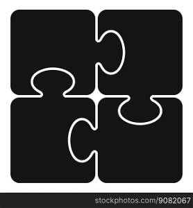 Puzzle core icon simple vector. Social trust. Focus team. Puzzle core icon simple vector. Social trust