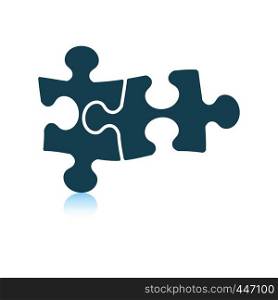 Puzzle decision icon. Shadow reflection design. Vector illustration.