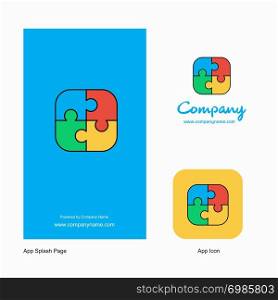 Puzzle game Company Logo App Icon and Splash Page Design. Creative Business App Design Elements