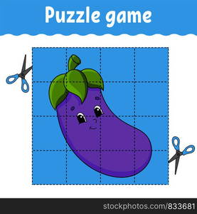 Puzzle game for kids. Education developing worksheet. Learning game for children. Activity page. For toddler. Riddle for preschool. Simple flat isolated vector illustration in cute cartoon style.