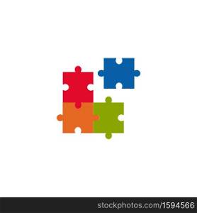 Puzzle graphic design template vector isolated