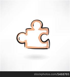 puzzle grunge icon