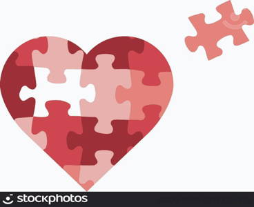 Puzzle heart icon