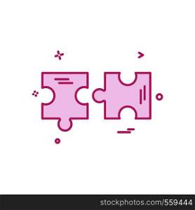 Puzzle icon design vector