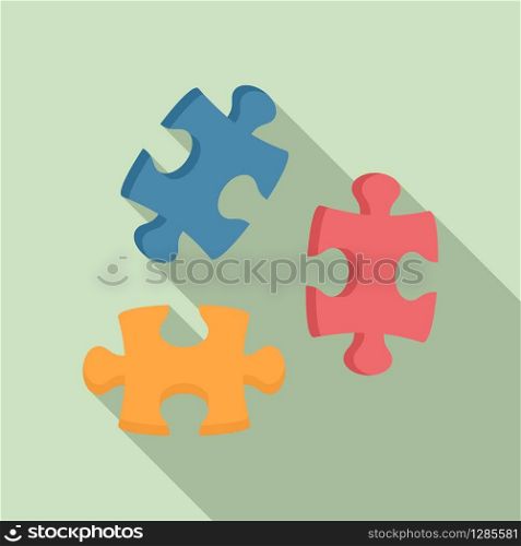 Puzzle icon. Flat illustration of puzzle vector icon for web design. Puzzle icon, flat style
