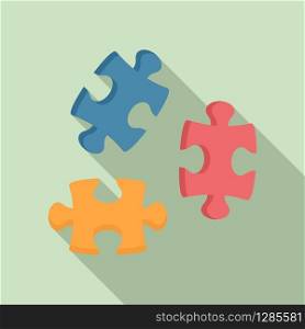 Puzzle icon. Flat illustration of puzzle vector icon for web design. Puzzle icon, flat style