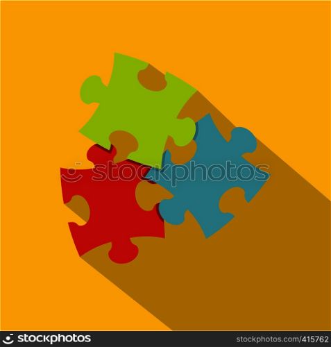 Puzzle icon. Flat illustration of puzzle vector icon for web. Puzzle icon, flat style