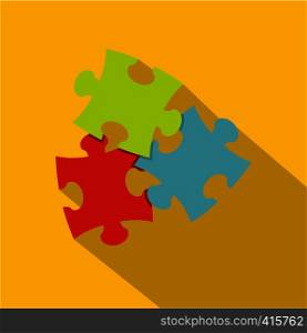 Puzzle icon. Flat illustration of puzzle vector icon for web. Puzzle icon, flat style