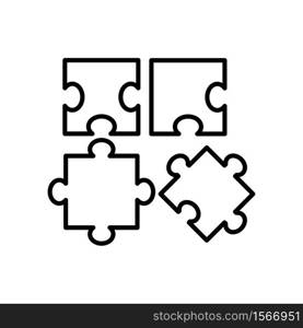 Puzzle icon in trendy flat design