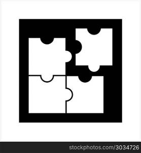 Puzzle Icon, Puzzle Piece Icon Vector Art Illustration. Puzzle Icon, Puzzle Piece Icon