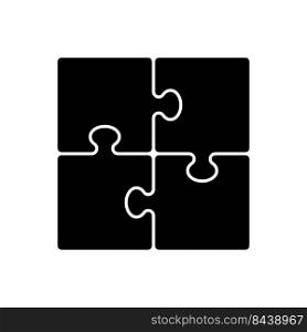 Puzzle icon set simple design