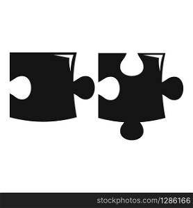 Puzzle icon. Simple illustration of puzzle vector icon for web design isolated on white background. Puzzle icon, simple style
