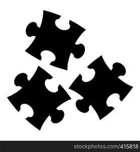 Puzzle icon. Simple illustration of puzzle vector icon for web. Puzzle icon, simple style