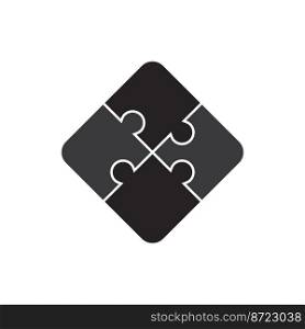 puzzle icon vector illustration logo design