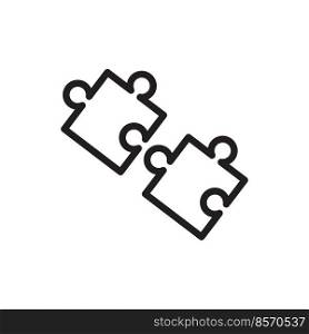 Puzzle icon vector logo design template flat style illustration