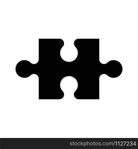 Puzzle icon vector on white background. Vector illustration. Puzzle icon vector isolated on white background