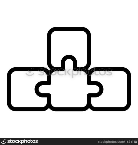 Puzzle idea icon. Outline puzzle idea vector icon for web design isolated on white background. Puzzle idea icon, outline style