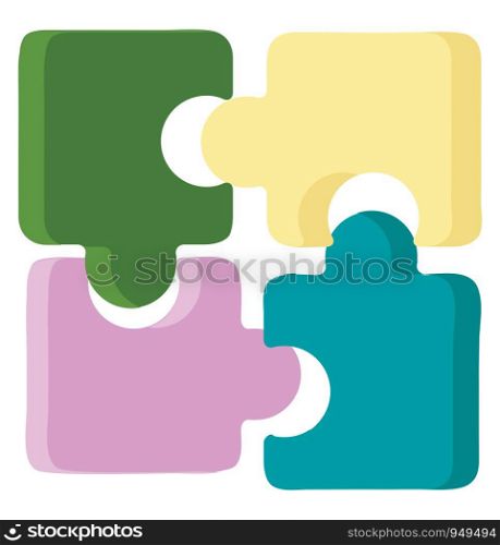 Puzzle illustration vector on white background