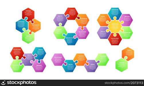 Puzzle infographic. Teamwork, collaboration metaphor. Isolated steps, agile or planning abstract vector concept. Illustration teamwork, success cooperation puzzle. Puzzle infographic. Teamwork, collaboration metaphor. Isolated steps, agile or planning abstract vector concept