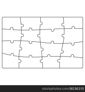 Puzzle jigsaw template. Puzzle jigsaw template. Simple Vector illustration background