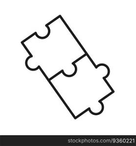 Puzzle line icon. Vector illustration. stock image. EPS 10.. Puzzle line icon. Vector illustration. stock image.