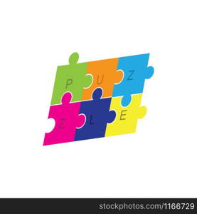 puzzle logo vector icon template