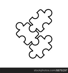 Puzzle logo vector illustration template design