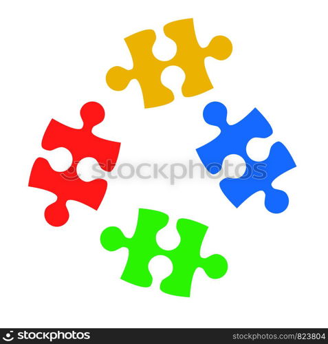 Puzzle on white background, stock vector illustration