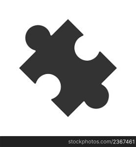 Puzzle part icon. Black part jigsaw symbol. Badge puzzl vector.