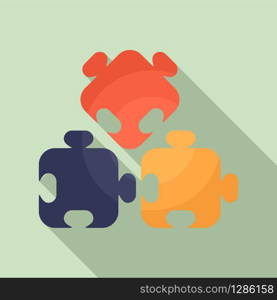 Puzzle part icon. Flat illustration of puzzle part vector icon for web design. Puzzle part icon, flat style