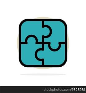 Puzzle, Parts, Strategy, Teamwork Abstract Circle Background Flat color Icon