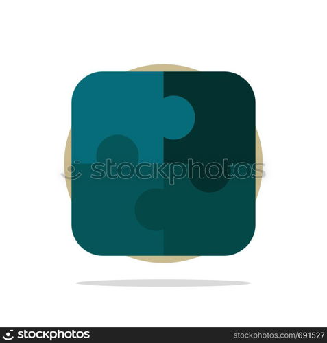 Puzzle, Parts, Strategy, Teamwork Abstract Circle Background Flat color Icon