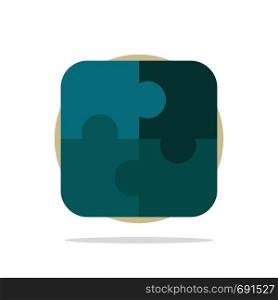 Puzzle, Parts, Strategy, Teamwork Abstract Circle Background Flat color Icon